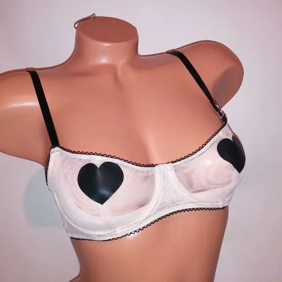 Set of 4 Victoria Secret Bra 32C Push Up Without PaddingDemi White Beige Black
